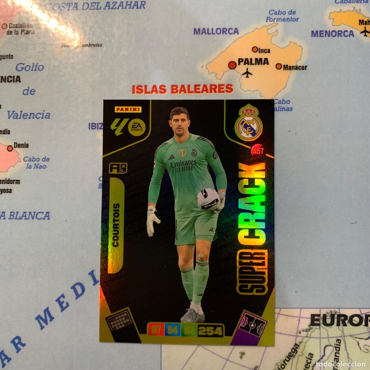 Cromos de F&uacute;tbol: Courtois S&uacute;per Cracks n&uacute;mero 457 del Real Madrid cromo adrenalyn XL 25-26 2025-2026
