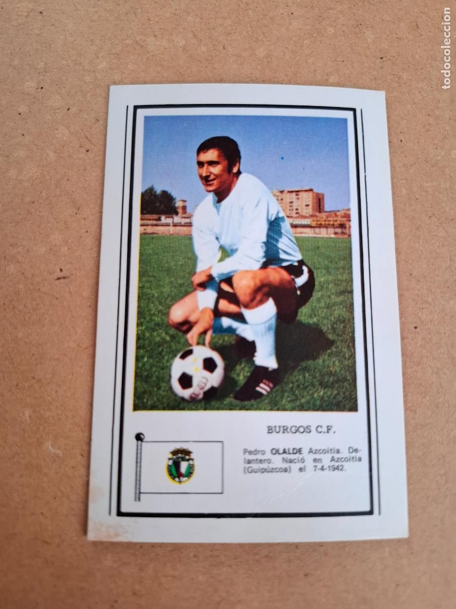 Cromos de F&uacute;tbol: CHOCOLATES CHOBIL - FOTO DEPORTE - LIGA 1972 1973 72 73 - OLALDE - BURGOS CF ( NUNCA PEGADO )