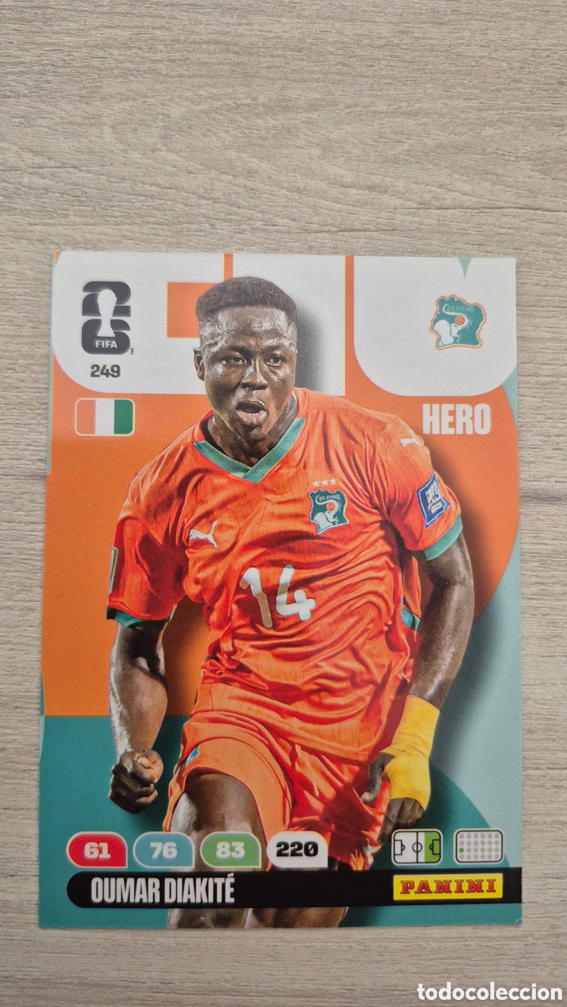 Cromos de F&uacute;tbol: N&deg;249 Costa de Marfil Oumar Diakite Adrenalyn FIFA World Cup 2026