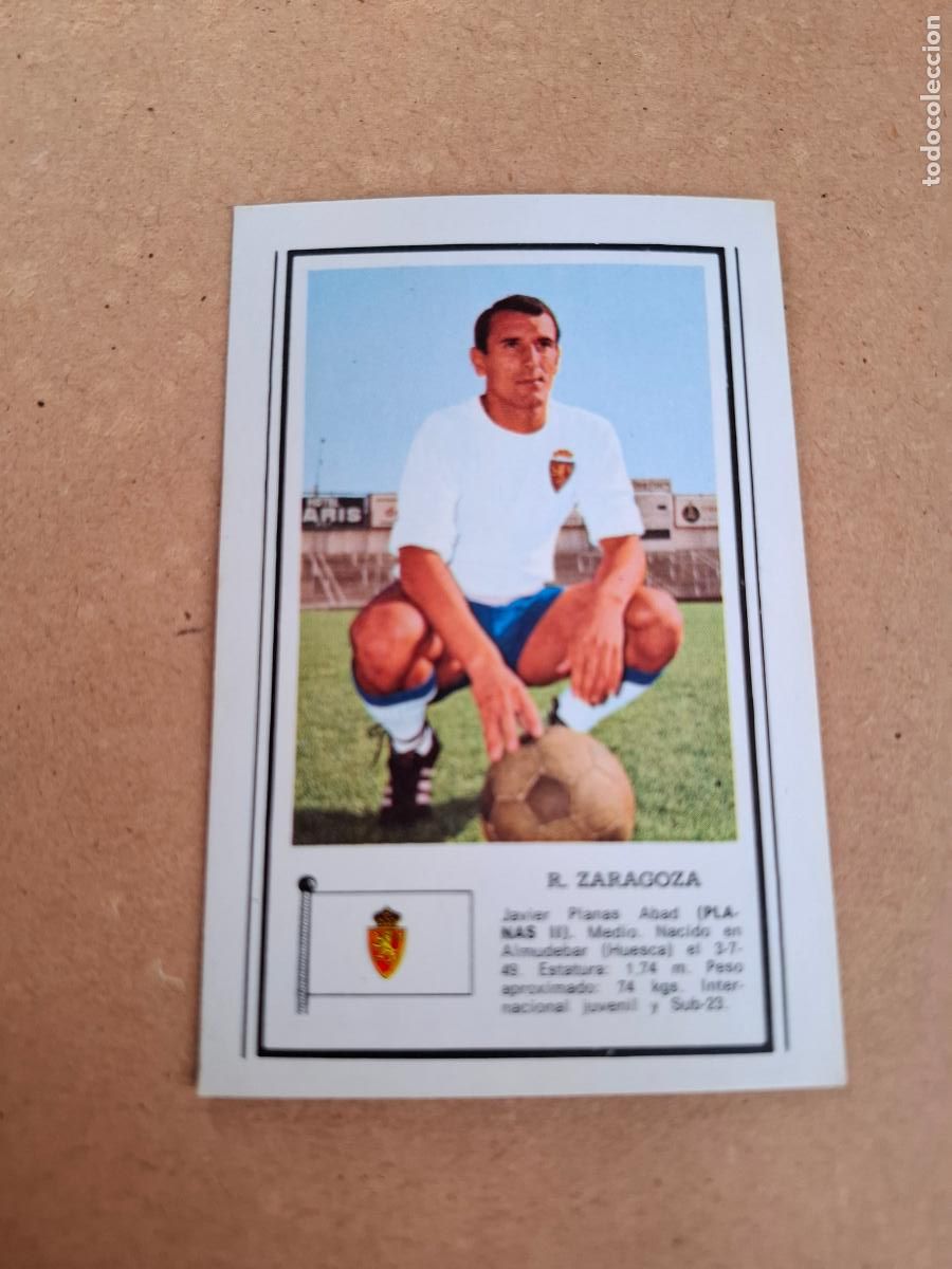 Cromos de F&uacute;tbol: CHOCOLATES CHOBIL - FOTO DEPORTE - LIGA 1972 1973 72 73 - PLANAS II - R. ZARAGOZA ( NUNCA PEGADO )