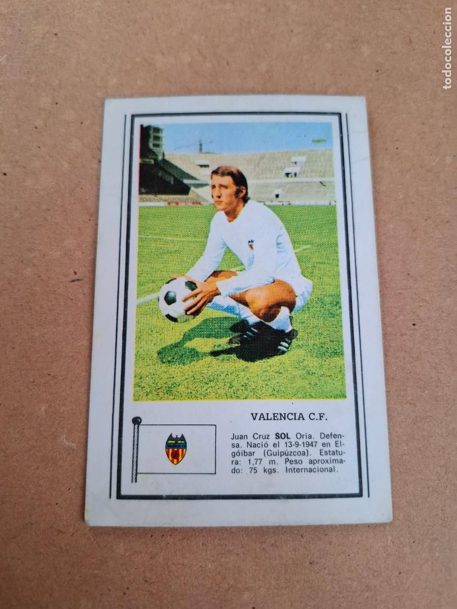 Cromos de F&uacute;tbol: CHOCOLATES CHOBIL - FOTO DEPORTE - LIGA 1972 1973 72 73 - SOL - VALENCIA CF ( NUNCA PEGADO )
