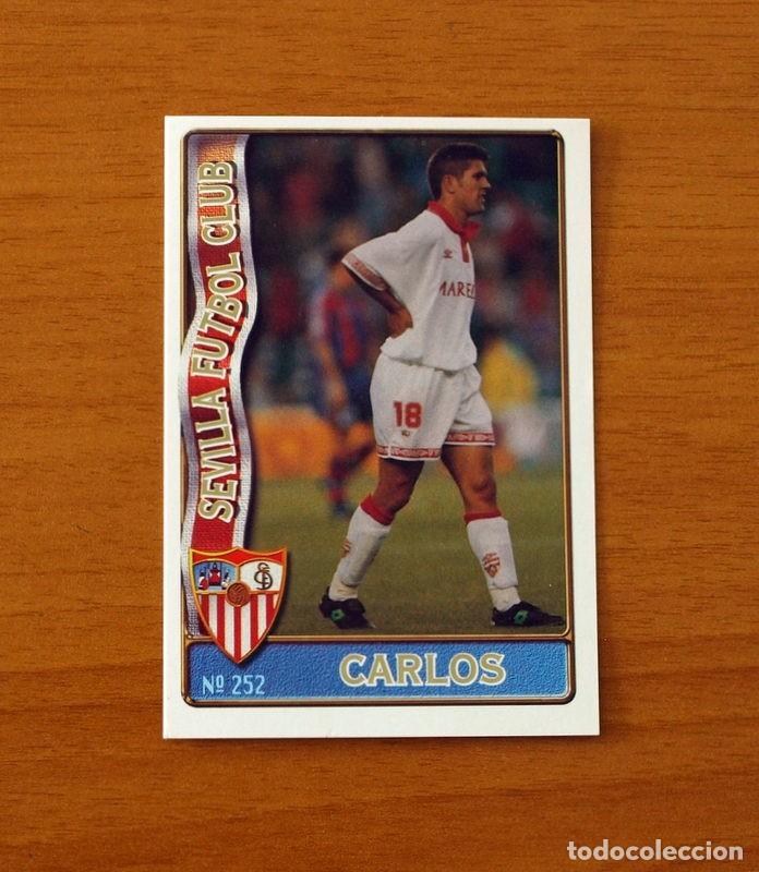 Fu&szlig;ball-Sticker: Sevilla -N&ordm; 252 Carlos -Mundicromo Las Fichas de la Liga de F&uacute;tbol 1996-1997-96-97