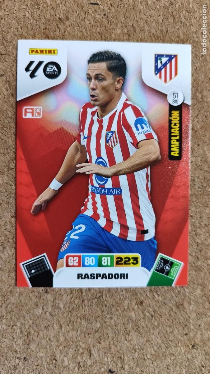 Fu&szlig;ball-Sticker: ADRENALYN XL LA 25/26 CARD AMPLIACION RASPADORI AT MADRID # 51 BIS PANINI