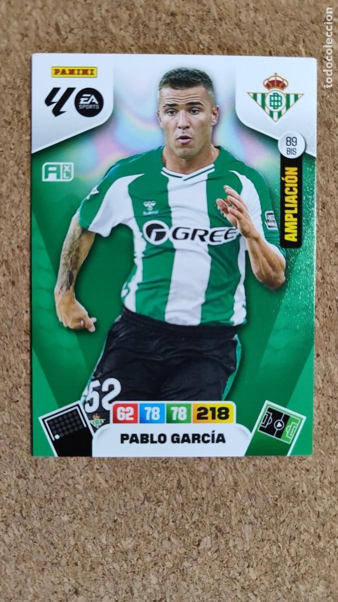Cromos de F&uacute;tbol: ADRENALYN XL LA 25/26 CARD AMPLIACION PABLO GARCIA REAL BETIS # 89 BIS PANINI