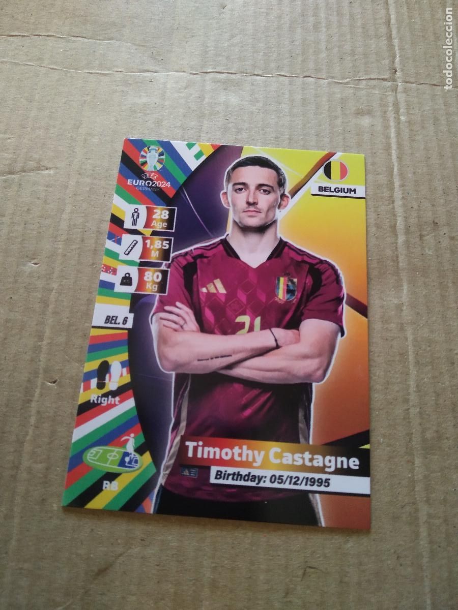 Cromos de F&uacute;tbol: BEL 6 TIMOTHY CASTAGNE BELGICA CROMO FUTBOL EURO 2024 EUROCOPA FLASH EDITION