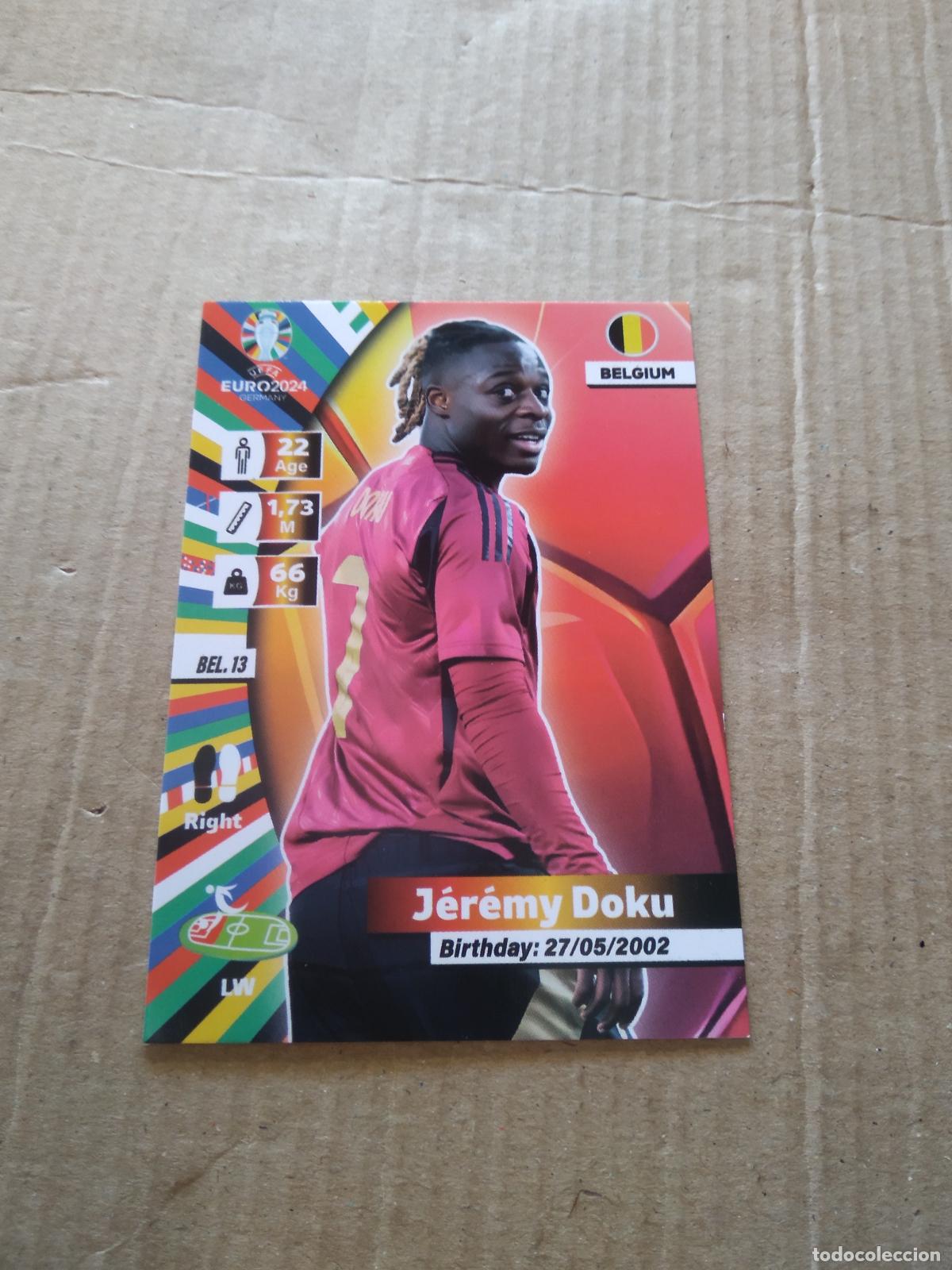 Cromos de F&uacute;tbol: BEL 13 JEREMY DOKU BELGICA CROMO FUTBOL EURO 2024 EUROCOPA FLASH EDITION