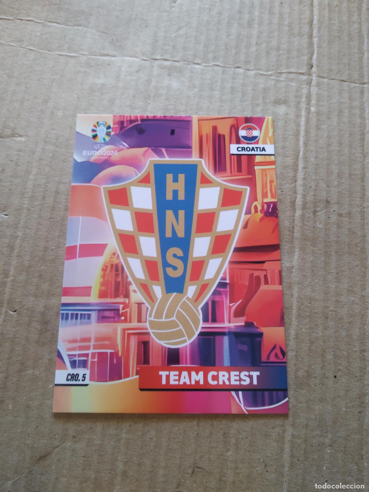 Football Stickers: CRO 5 ESCUDO CROACIA CROMO FUTBOL EURO 2024 EUROCOPA FLASH EDITION