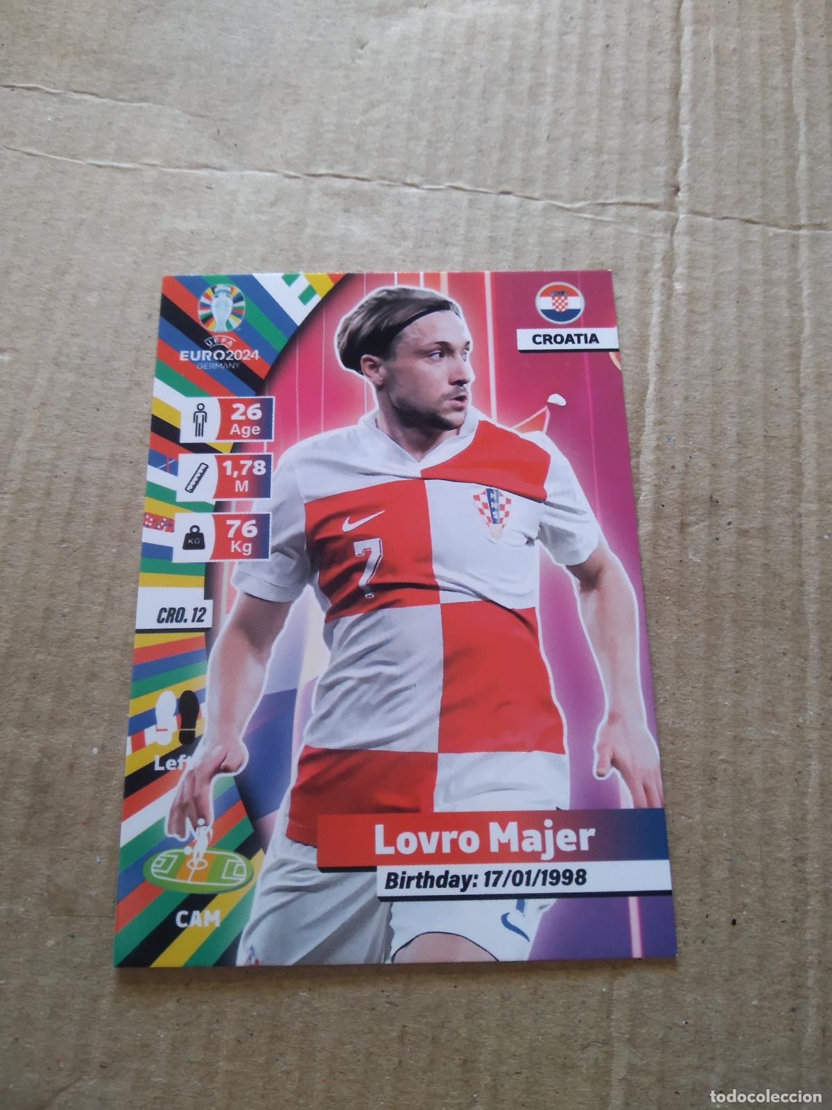 Football Stickers: CRO 12 LOVRO MAJER CROACIA CROMO FUTBOL EURO 2024 EUROCOPA FLASH EDITION