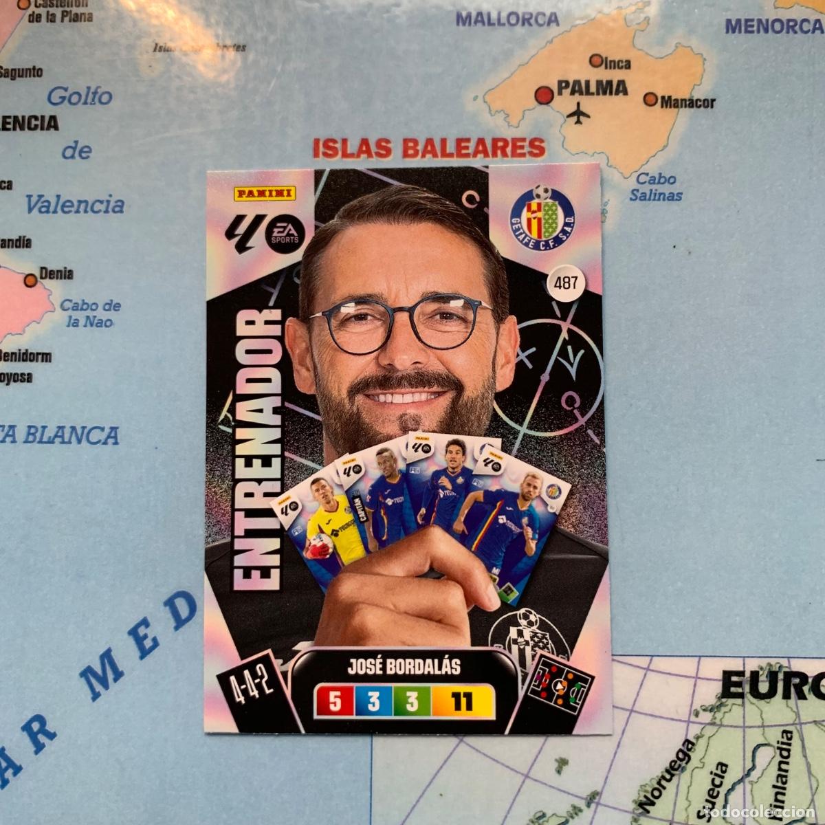 Cromos de f&uacute;tbol: Bordal&aacute;s entrenador n&uacute;mero 487 del Getafe cromo adrenalyn XL 25-26 2025-2026