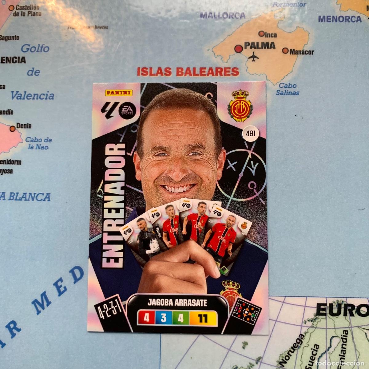 Cromos de f&uacute;tbol: Jagoba Arrasate entrenador n&uacute;mero 491 Del Mallorca cromo adrenalyn XL 25-26 2025-2026