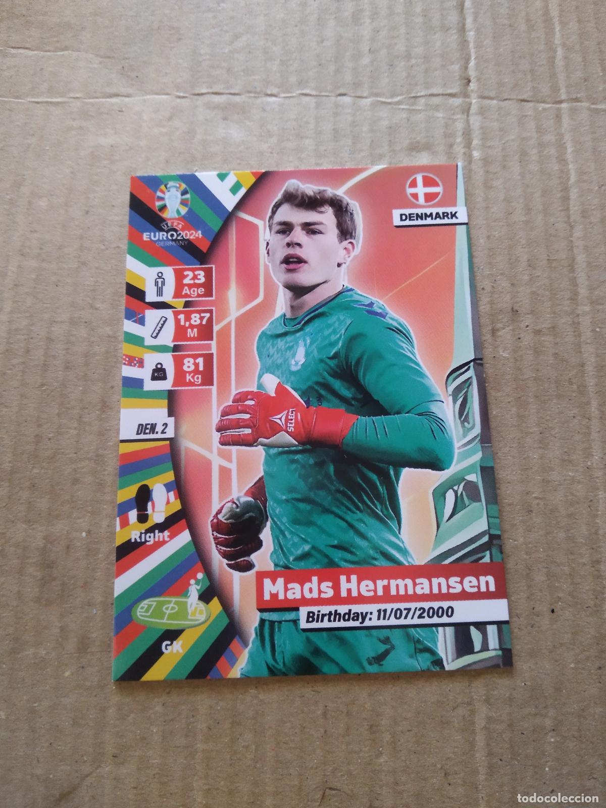 Football Stickers: DEN 2 MADS HERMANSEN DINAMARCA CROMO FUTBOL EURO 2024 EUROCOPA FLASH EDITION