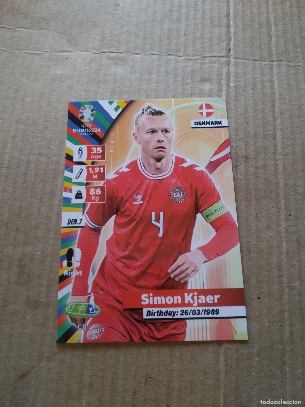 Cartes &agrave; collectionner de Football: DEN 7 SIMON KJAER DINAMARCA CROMO FUTBOL EURO 2024 EUROCOPA FLASH EDITION