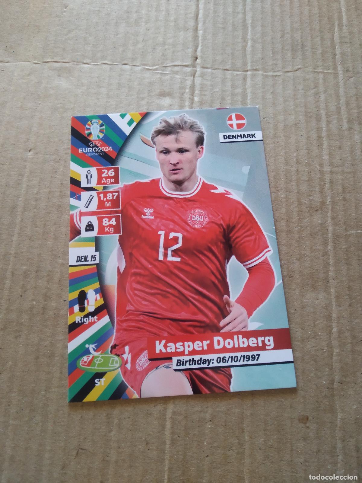 Cartes &agrave; collectionner de Football: DEN 15 KASPER DOLBERG DINAMARCA CROMO FUTBOL EURO 2024 EUROCOPA FLASH EDITION