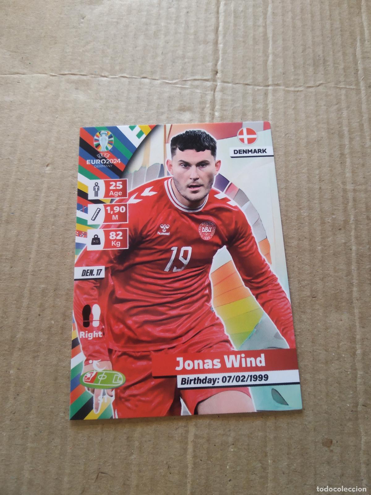 Cartes &agrave; collectionner de Football: DEN 17 JONAS WIND DINAMARCA CROMO FUTBOL EURO 2024 EUROCOPA FLASH EDITION