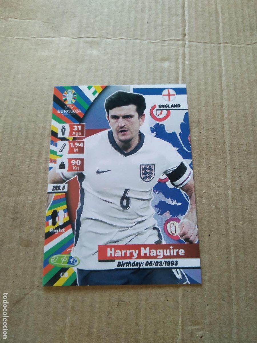 Cromos de F&uacute;tbol: ENG 6 HARRY MAGUIRE INGLATERRA CROMO FUTBOL EURO 2024 EUROCOPA FLASH EDITION