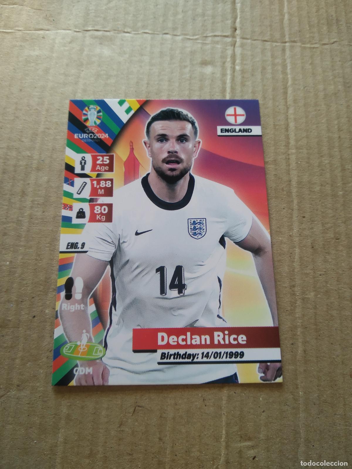 Cromos de F&uacute;tbol: ENG 9 DECLAN RICE INGLATERRA CROMO FUTBOL EURO 2024 EUROCOPA FLASH EDITION