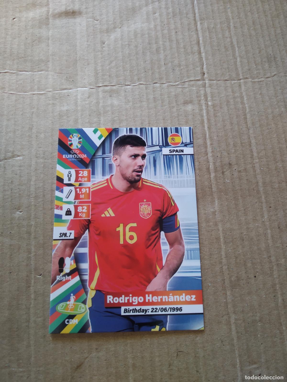 Cromos de F&uacute;tbol: SPA 7 RODRIGO HERNANDEZ RODRI ESPA&Ntilde;A CROMO FUTBOL EURO 2024 EUROCOPA FLASH EDITION