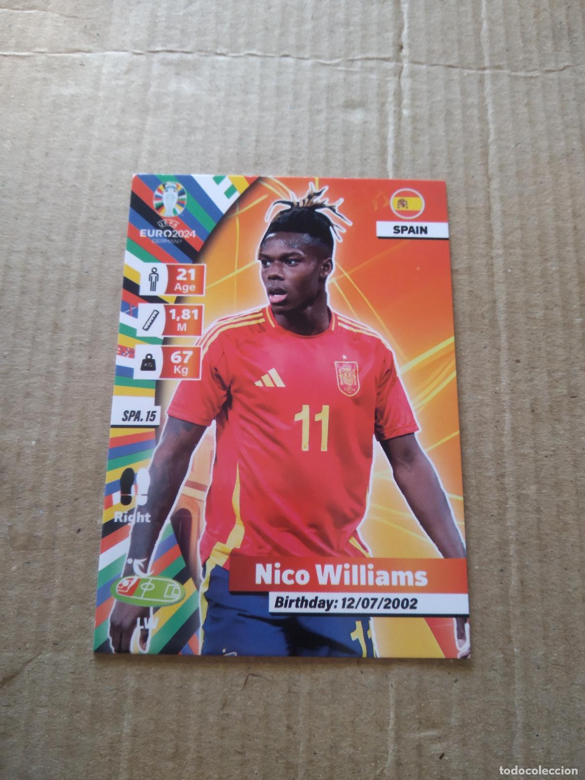 Cartes &agrave; collectionner de Football: SPA 15 NICO WILLIAMS ESPA&Ntilde;A CROMO FUTBOL EURO 2024 EUROCOPA FLASH EDITION