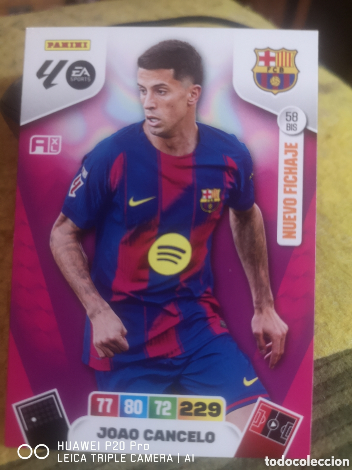 Cromos de F&uacute;tbol: ADRENALYN 2025 2026 JOAO CANCELO NUEVO FICHAJE 58 BIS BARCELONA