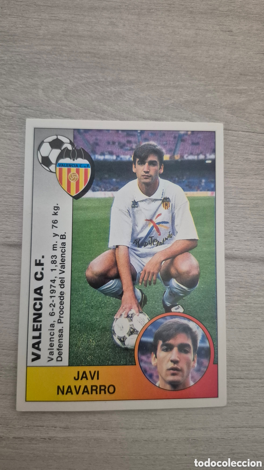 Cromos de F&uacute;tbol: N&deg;310 Valencia Javi Navarro Liga 94/95 Panini