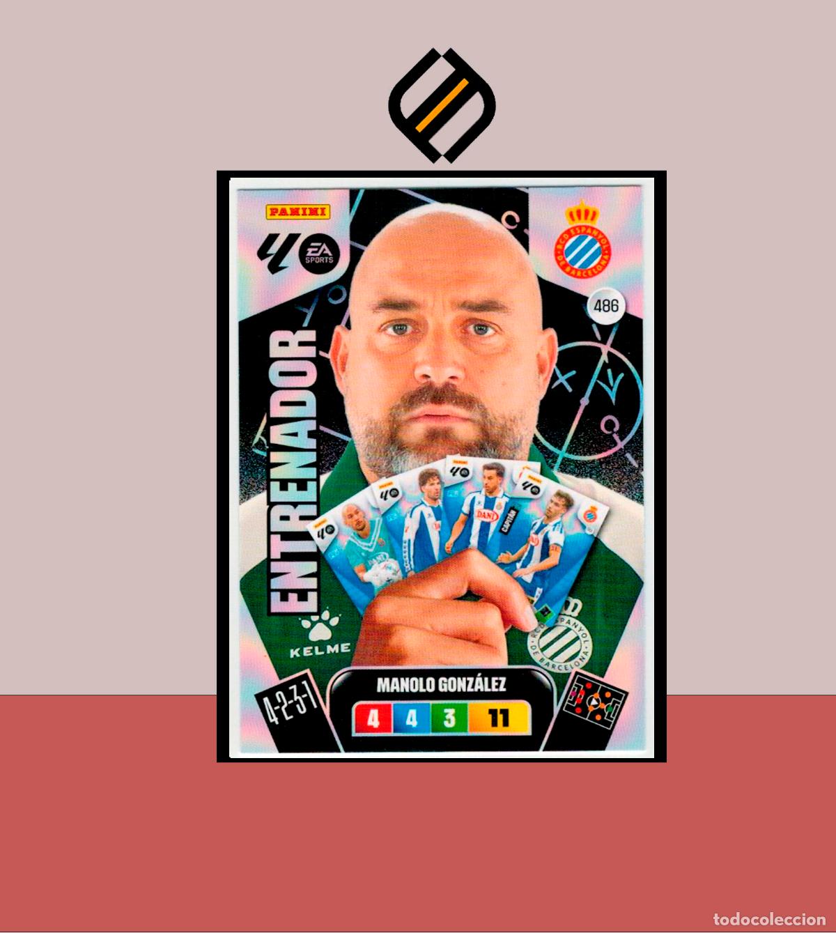 Cromos de F&uacute;tbol: ADRENALYN XL 2025 2026 PANINI N&ordm; 486 MANOLO GONZ&Aacute;LEZ ENTRENADOR 2 EDICI&Oacute;N ESPANYOL ESPA&Ntilde;OL CARD LIGA
