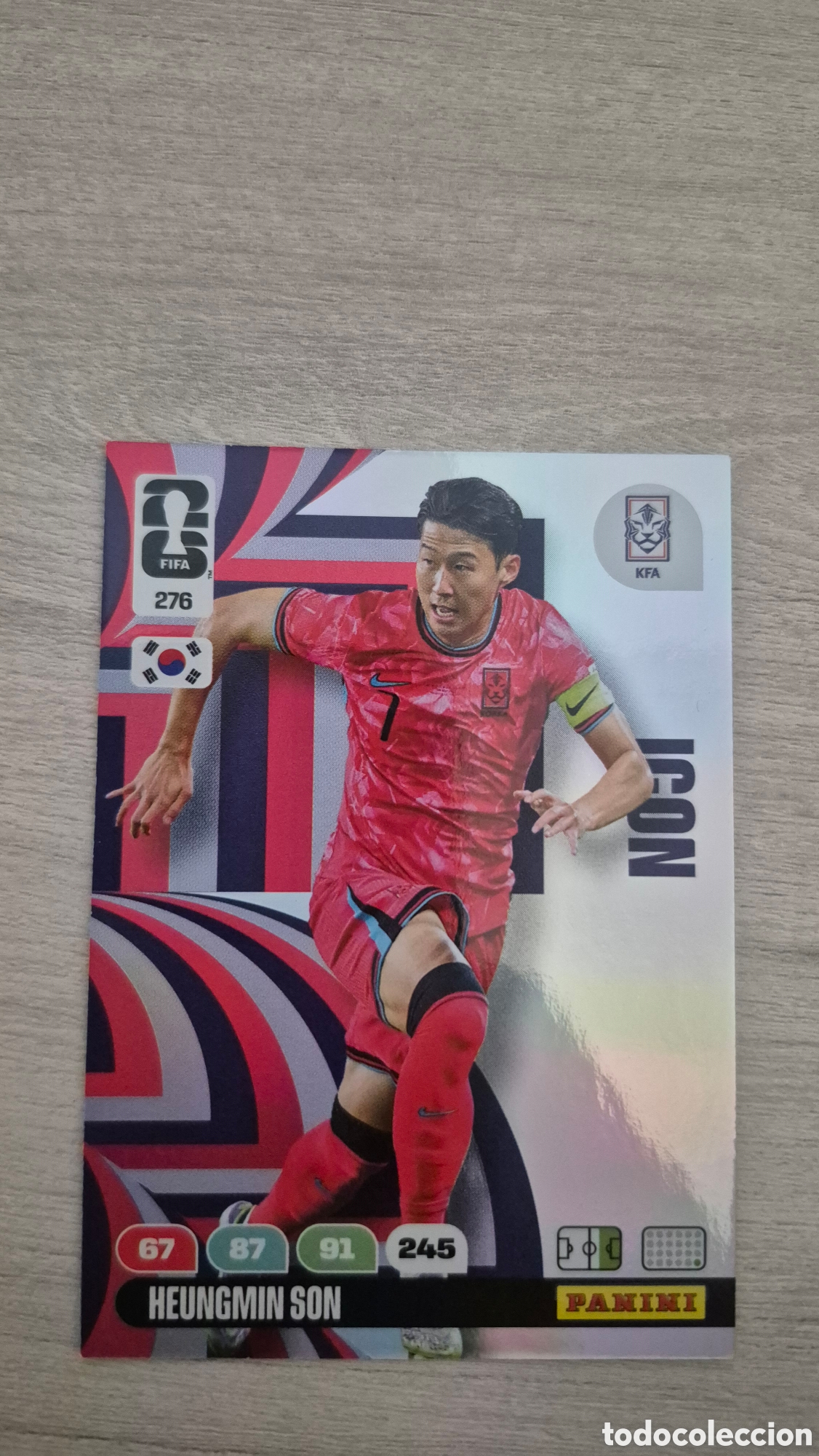 Cromos de F&uacute;tbol: N&deg;276 Icon Corea del Sur Heungmin Son Adrenalyn FIFA World Cup 2026