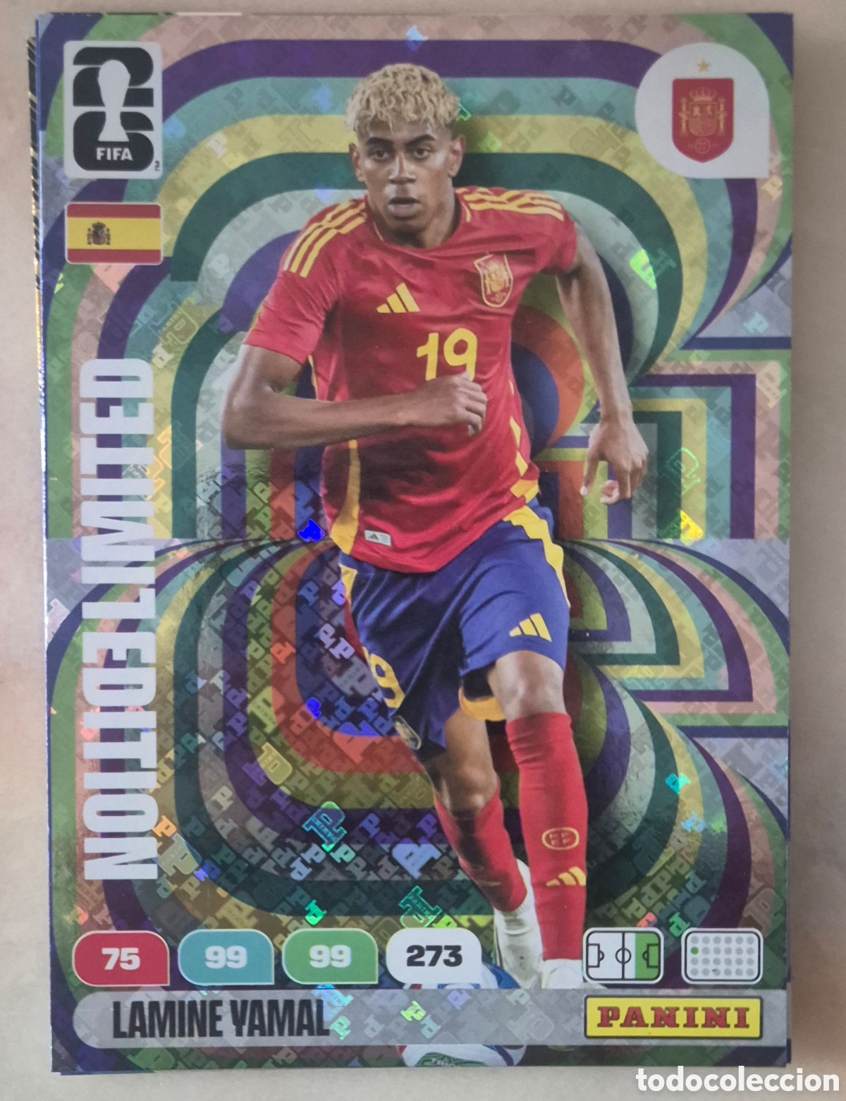 Cromos de F&uacute;tbol: CARD XXL LAMINE YAMAL ESPA&Ntilde;A LIMITED EDITION FIFA WORLD CUP 2026