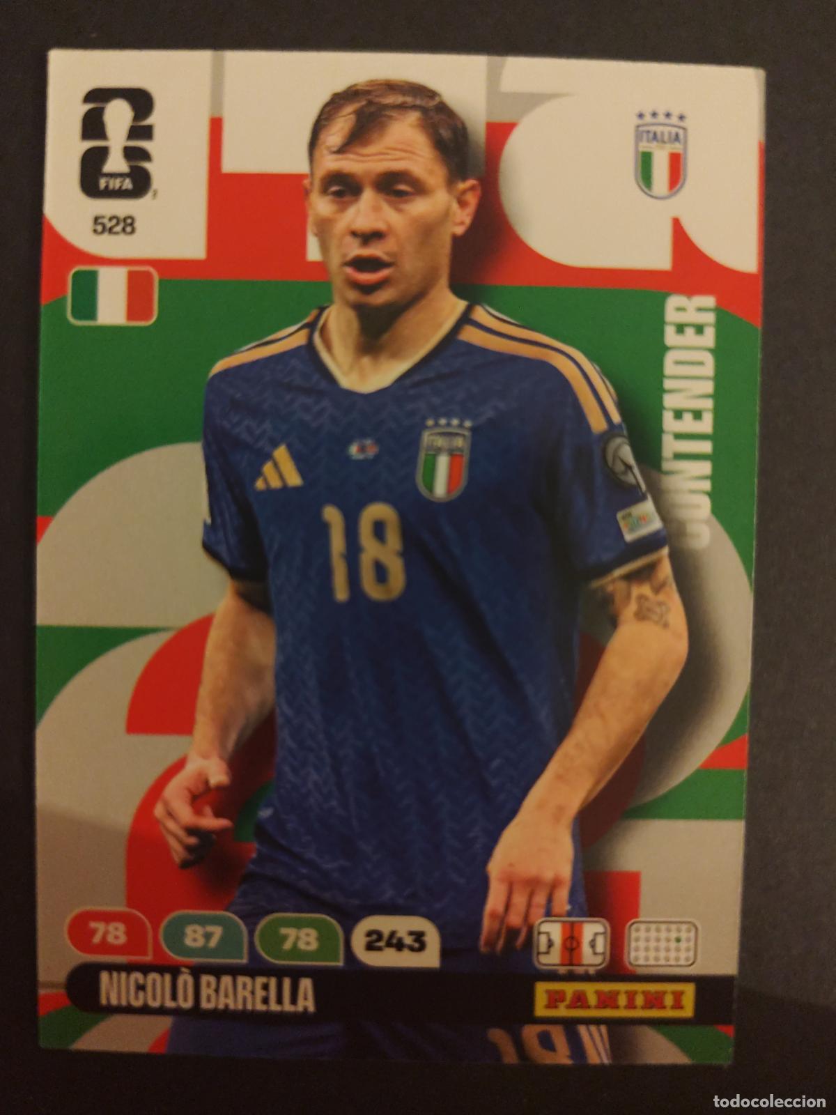 Figurine di Calcio: 528 NICOLO BARELLA ITALIA CONTENDERS ADRENALYN MUNDIAL FIFA WORLD CUP 2026 PANINI
