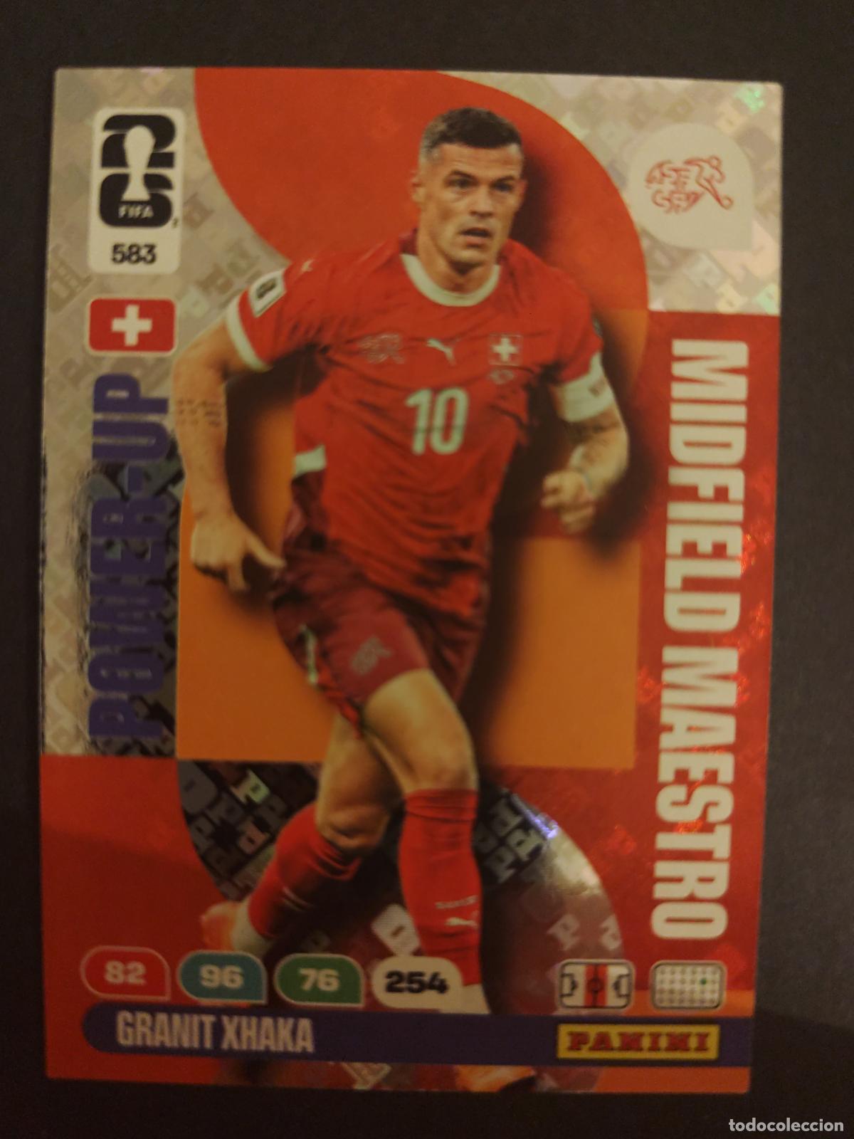 Cartes &agrave; collectionner de Football: 583 GRANIT XHAKA SUIZA MIDFIELD MAESTRO ADRENALYN MUNDIAL FIFA WORLD CUP 2026 PANINI