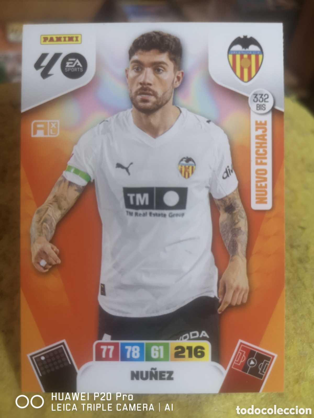 Cartes &agrave; collectionner de Football: ADRENALYN 2025 2026 NU&Ntilde;EZ NUEVO FICHAJE 332 BIS - VALENCIA