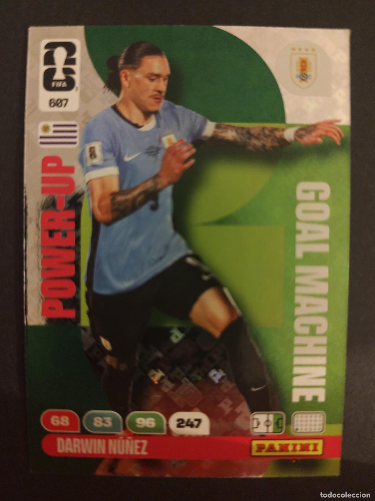 Cartes &agrave; collectionner de Football: 607 DARWIN N&Uacute;&Ntilde;EZ URUGUAY GOAL MACHINE ADRENALYN MUNDIAL FIFA WORLD CUP 2026 PANINI