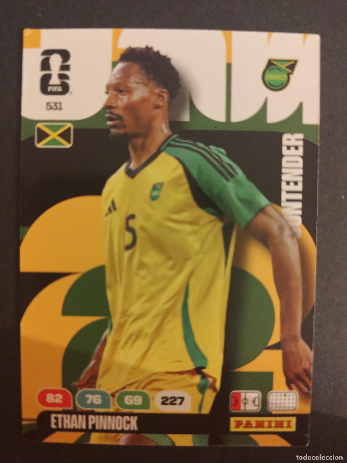 Cartes &agrave; collectionner de Football: 531 ETHAN PINNOCK JAMAICA CONTENDERS ADRENALYN MUNDIAL FIFA WORLD CUP 2026 PANINI