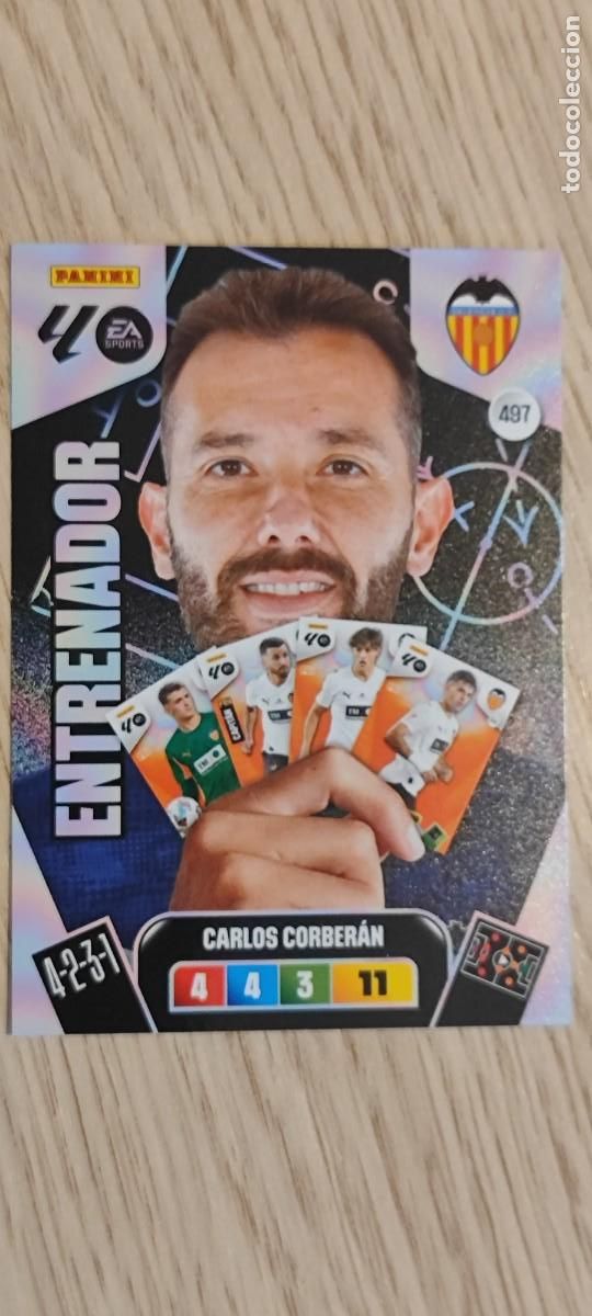 Football Stickers: ADRENALYN XL LA LIGA 25/26 CARD ENTRENADOR CORBERAN VALENCIA # 497 PANINI