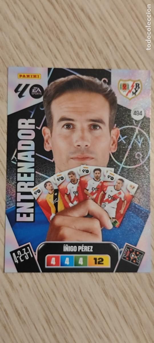 Football Stickers: ADRENALYN XL LA LIGA 25/26 CARD ENTRENADOR I&Ntilde;IGO PEREZ RAYO VALLECANO # 494 PANINI