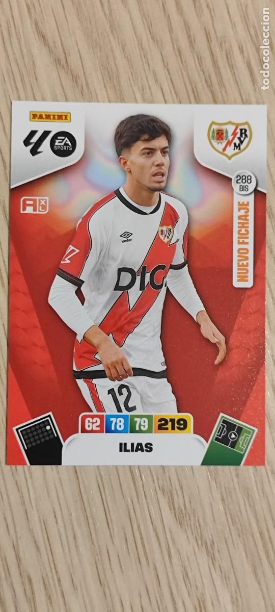 Football Stickers: ADRENALYN XL LA LIGA 25/26 CARD NUEVO FICHAJE ILIAS RAYO VALLECANO # 288BIS PANINI