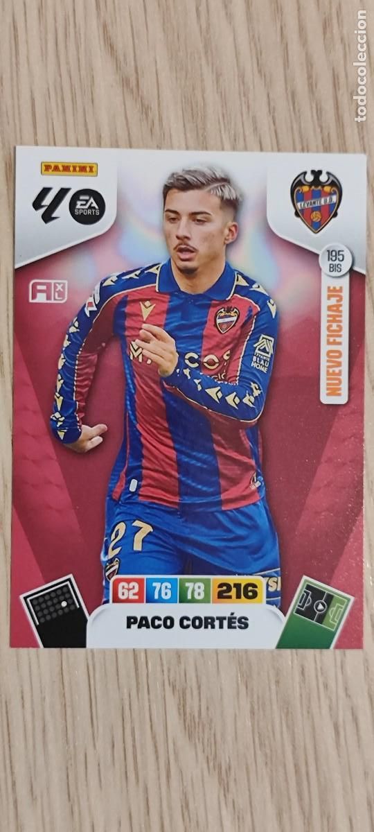 Figurine di Calcio: ADRENALYN XL LA LIGA 25/26 CARD NUEVO FICHAJE PACO CORTES LEVANTE # 195BIS PANINI