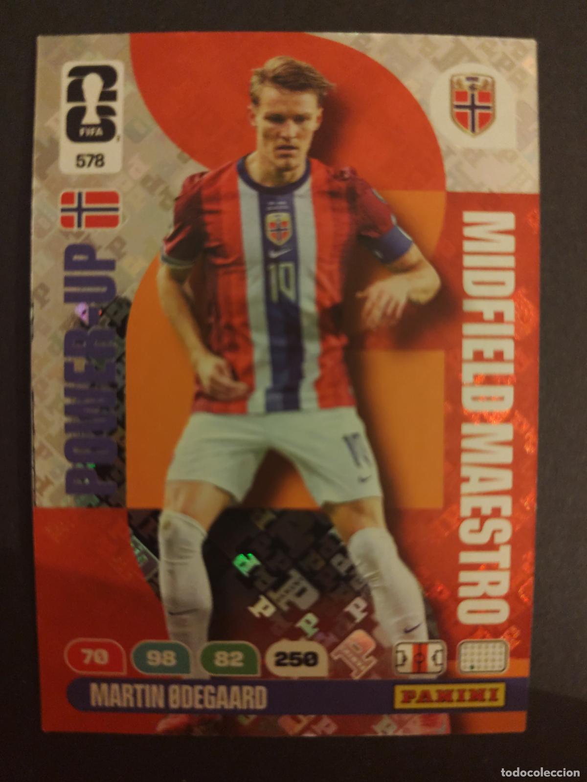 Figurine di Calcio: 578 MARTIN &Oslash;DEGAARD NORUEGA MIDFIELD MAESTRO ADRENALYN MUNDIAL FIFA WORLD CUP 2026 PANINI