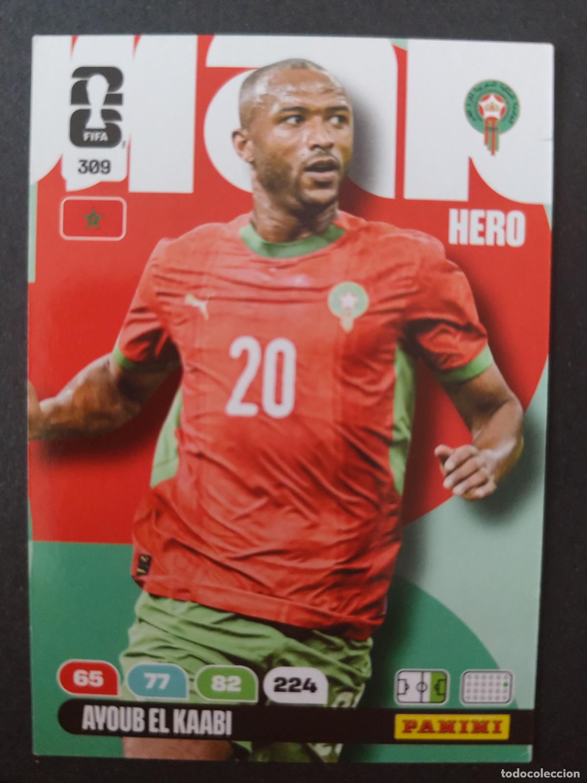 Cartes &agrave; collectionner de Football: 309 AYOUB EL KAABI MARRUECOS ADRENALYN MUNDIAL FIFA WORLD CUP 2026 PANINI
