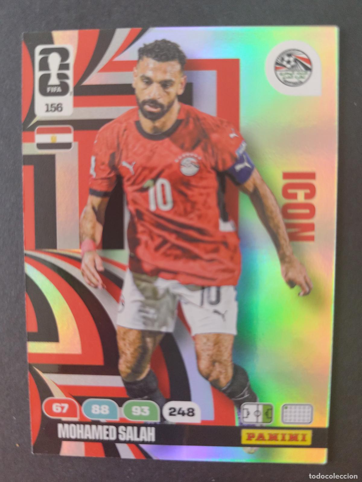Cartes &agrave; collectionner de Football: 156 MOHAMED SALAH ICON EGIPTO ADRENALYN MUNDIAL FIFA WORLD CUP 2026 PANINI