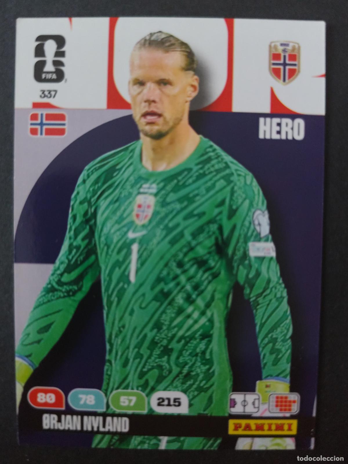 Cromos de F&uacute;tbol: 337 &Oslash;RJAN NYLAND NORUEGA ADRENALYN MUNDIAL FIFA WORLD CUP 2026 PANINI