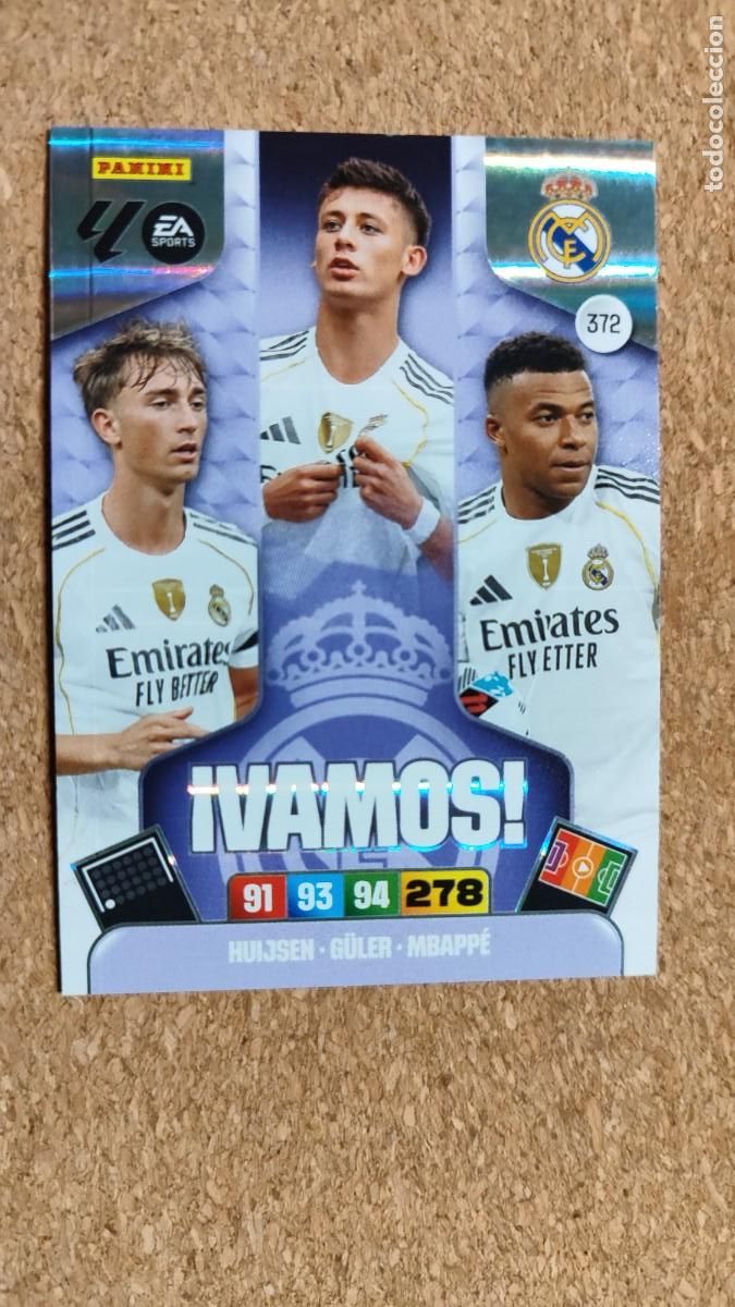 Cromos de F&uacute;tbol: ADRENALYN XL LA LIGA 2025/26 CARD VAMOS REAL MADRID # 372 PANINI