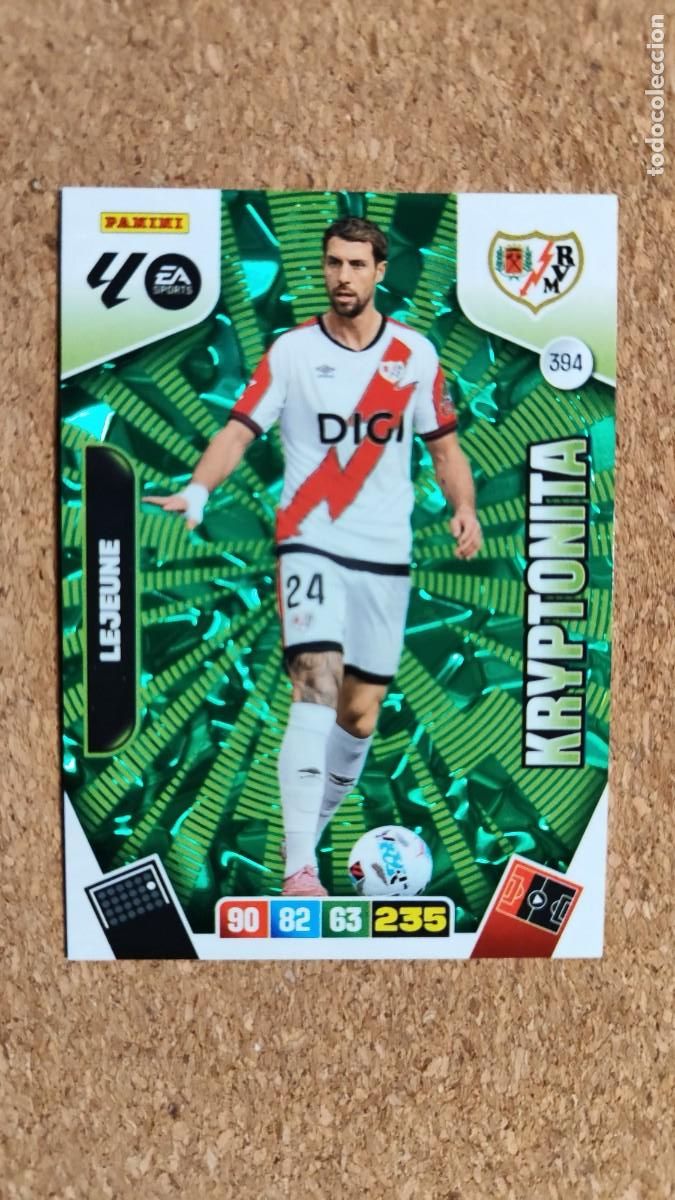 Cromos de F&uacute;tbol: ADRENALYN XL LA LIGA 2025/26 CARD KRYPTONITA LEJUNE RAYO VALLECANO # 394 PANINI