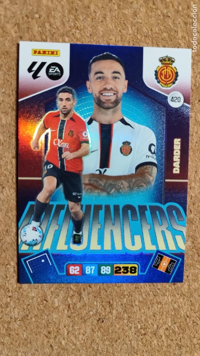 Cromos de F&uacute;tbol: ADRENALYN XL LA LIGA 2025/26 CARD INFLUENCERS DARDER MALLORCA # 420 PANINI