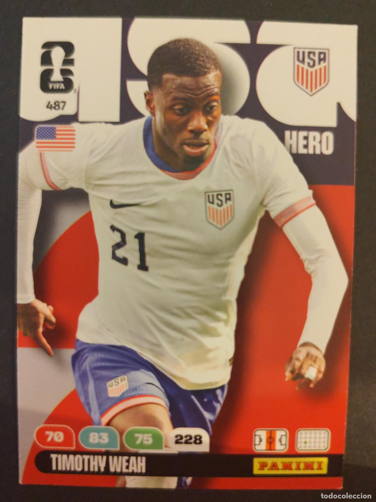 Cromos de F&uacute;tbol: 487 TIMOTHY WEAH ESTADOS UNIDOS USA ADRENALYN MUNDIAL FIFA WORLD CUP 2026 PANINI