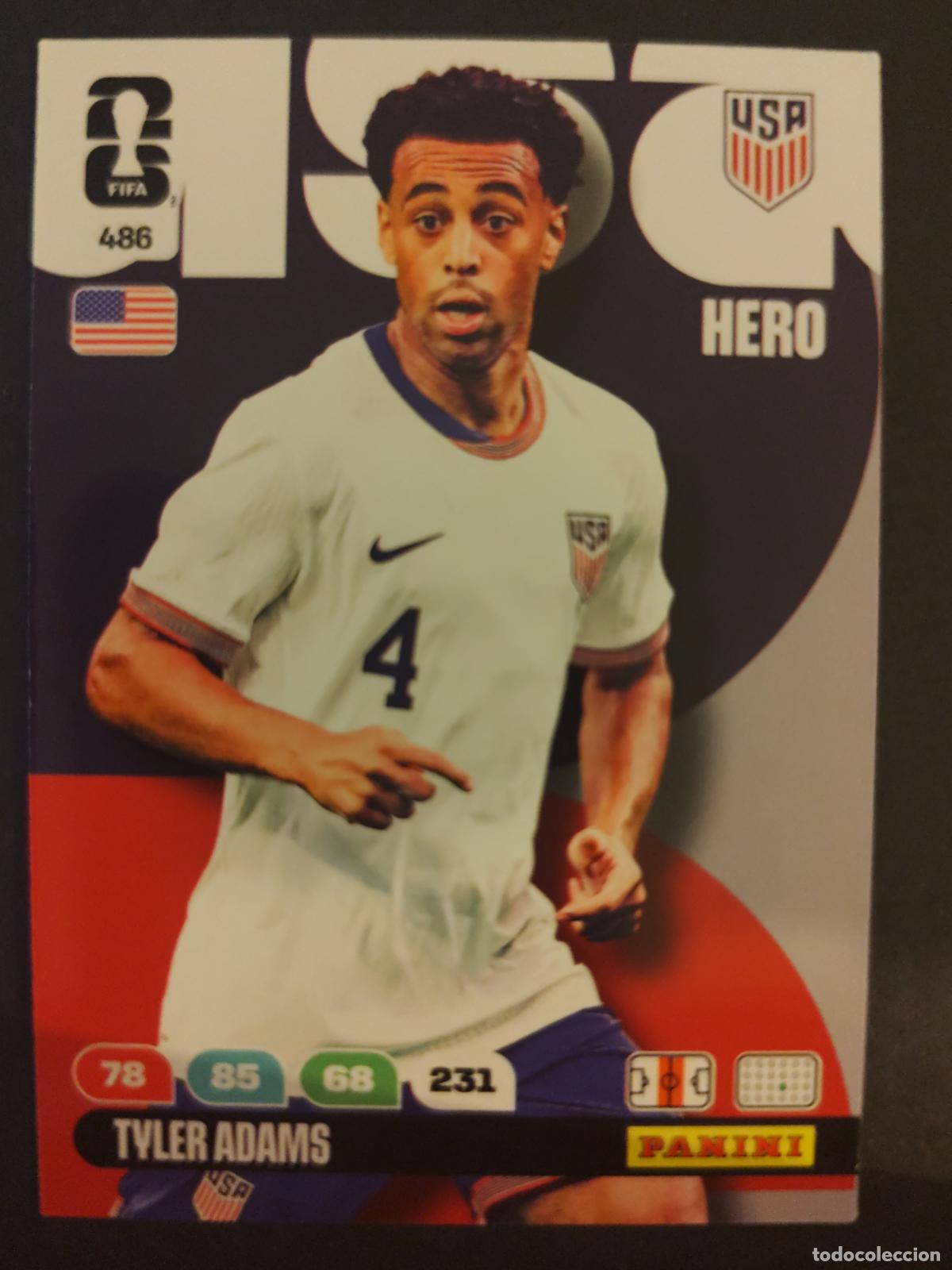 Cartes &agrave; collectionner de Football: 486 TYLER ADAMS ESTADOS UNIDOS USA ADRENALYN MUNDIAL FIFA WORLD CUP 2026 PANINI