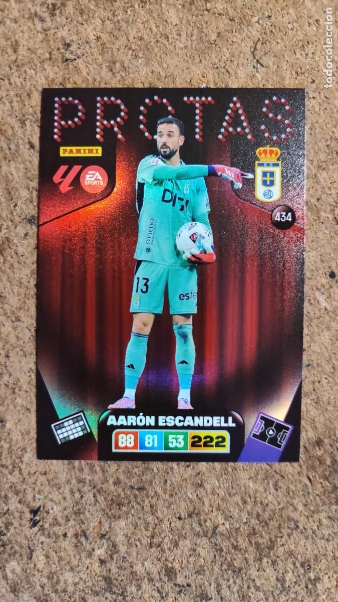 Cromos de f&uacute;tbol: ADRENALYN XL LA LIGA 25/26 CARD PROTAS AARON ESCANDELL OVIEDO # 434 PANINI