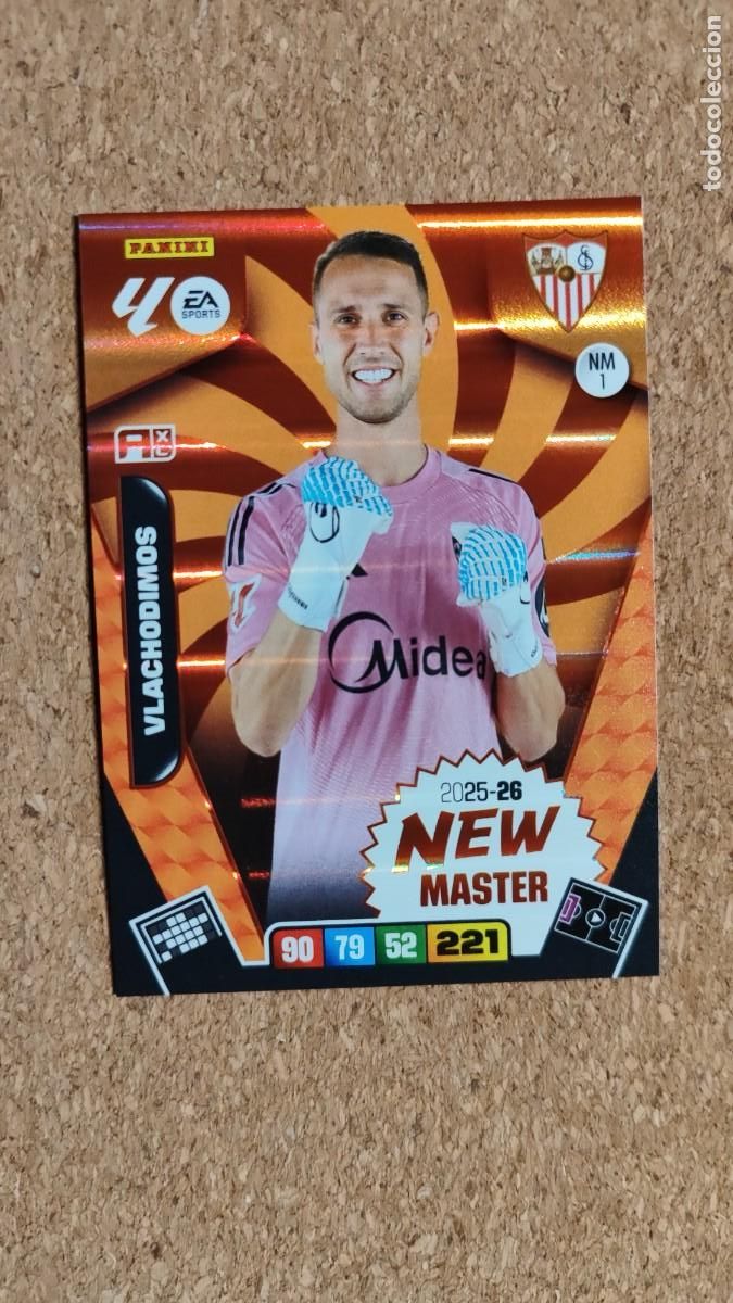Fu&szlig;ball-Sticker: ADRENALYN XL LA LIGA 2025/26 CARD NEW MASTER VLACHODIMOS SEVILLA # NM1 PANINI