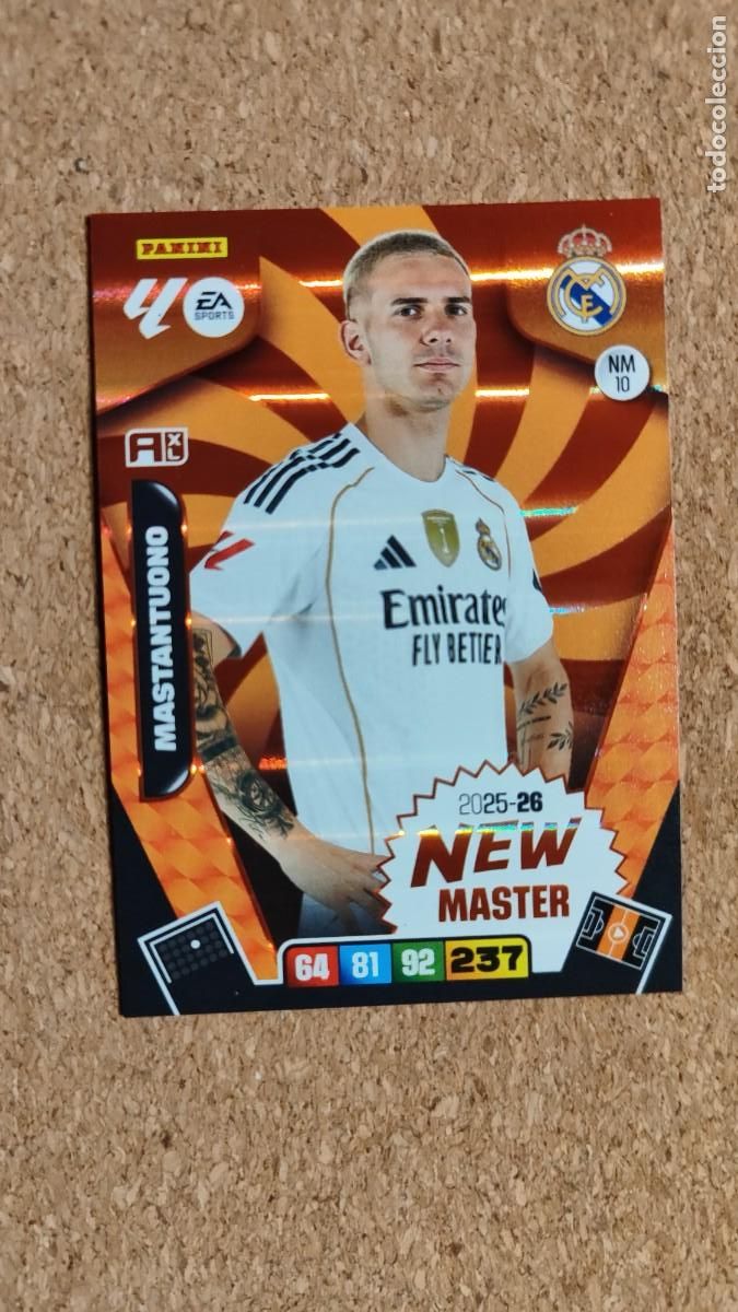 Figurine di Calcio: ADRENALYN XL LA LIGA 2025/26 CARD NEW MASTER MASTANTUONO REAL MADRID # NM10 PANINI