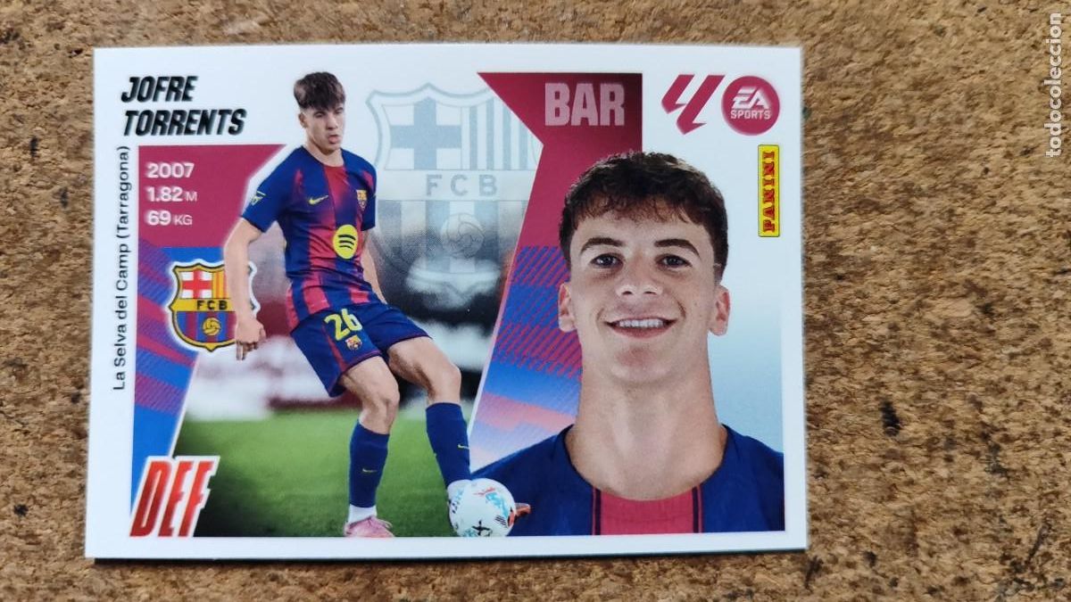Cromos de F&uacute;tbol: LIGA ESTE 2025/26 STICKER COLOCA JOFRE TORRENTS FC BARCELONA # 7BIS PANINI