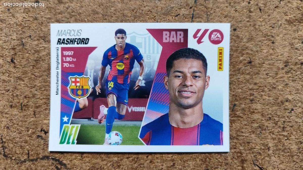 Cromos de F&uacute;tbol: LIGA ESTE 2025/26 STICKER ULTIMOS FICHAJES RASHFORD FC BARCELONA # 20 PANINI